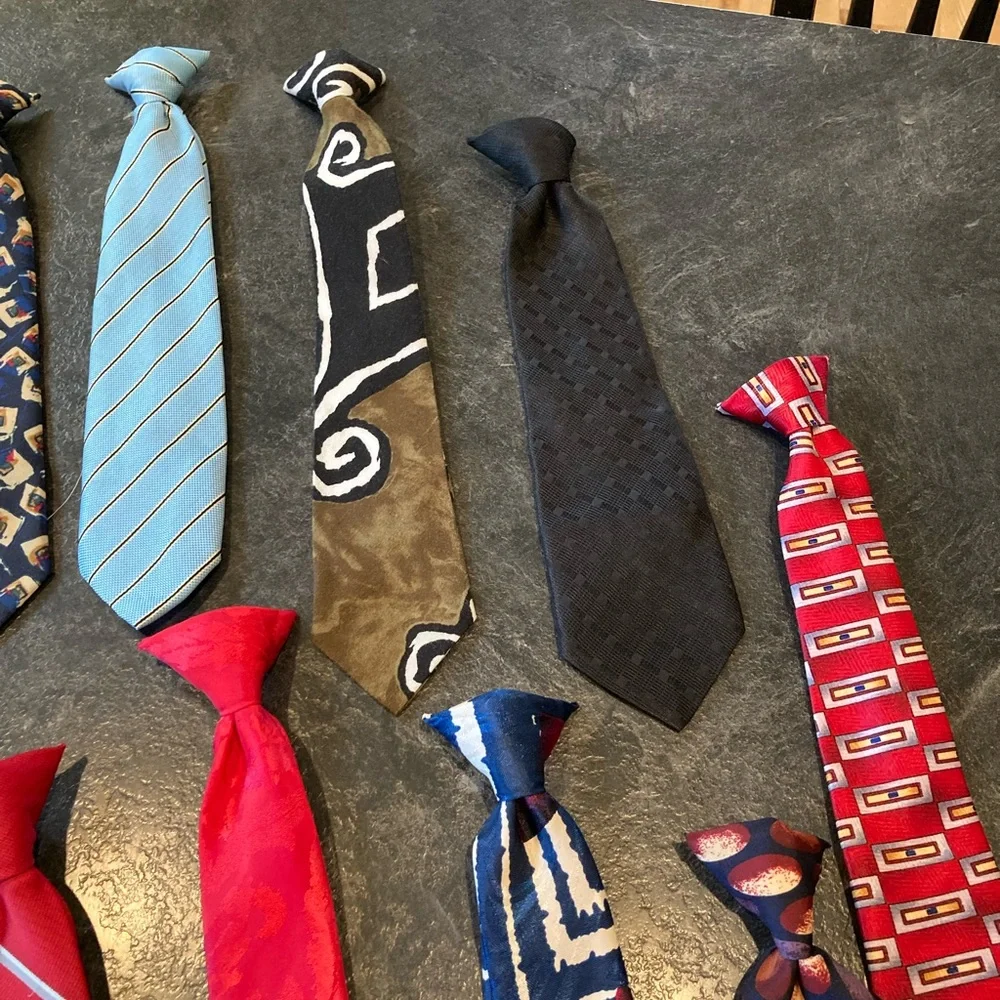 Boys lot of 19 clip on ties